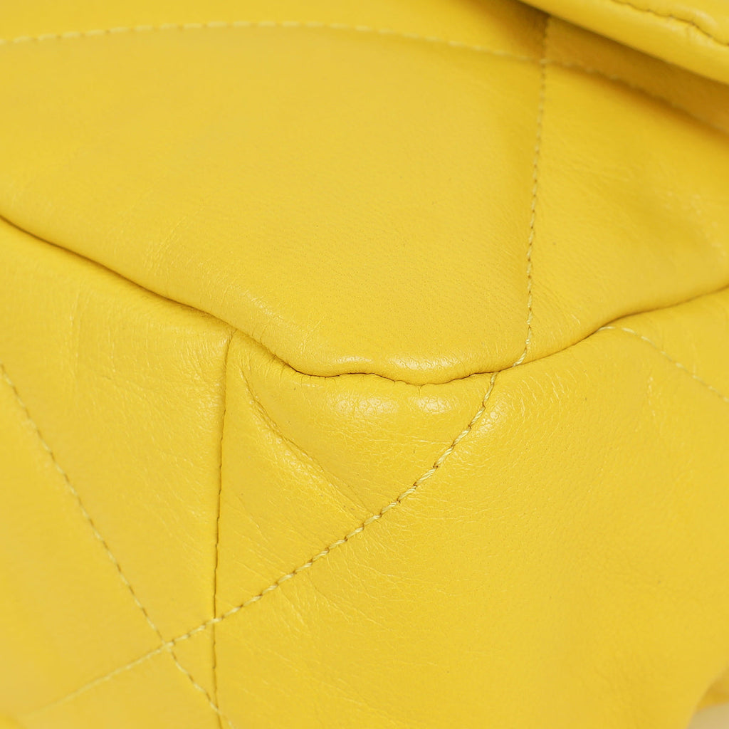 Chanel Yellow CC 19 Large Flap Bag