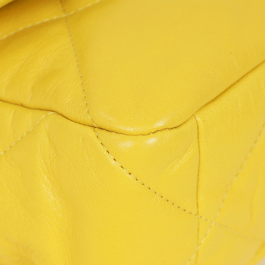 Chanel Yellow CC 19 Large Flap Bag
