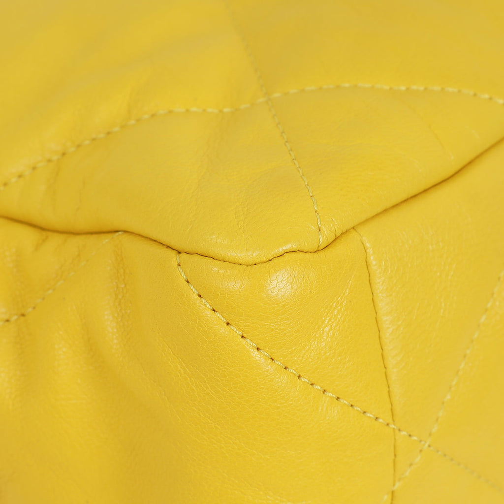 Chanel Yellow CC 19 Large Flap Bag