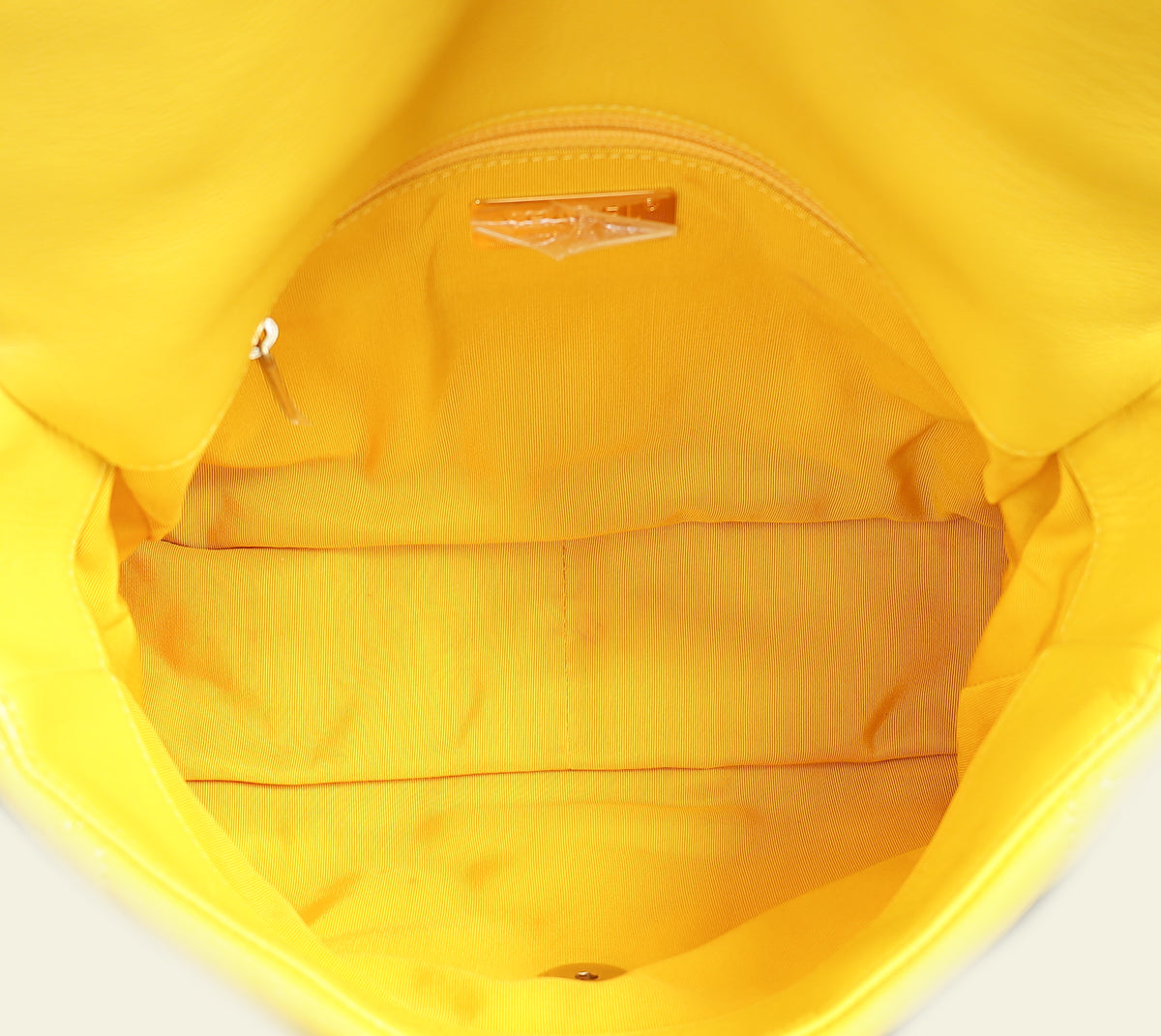 Chanel Yellow CC 19 Large Flap Bag