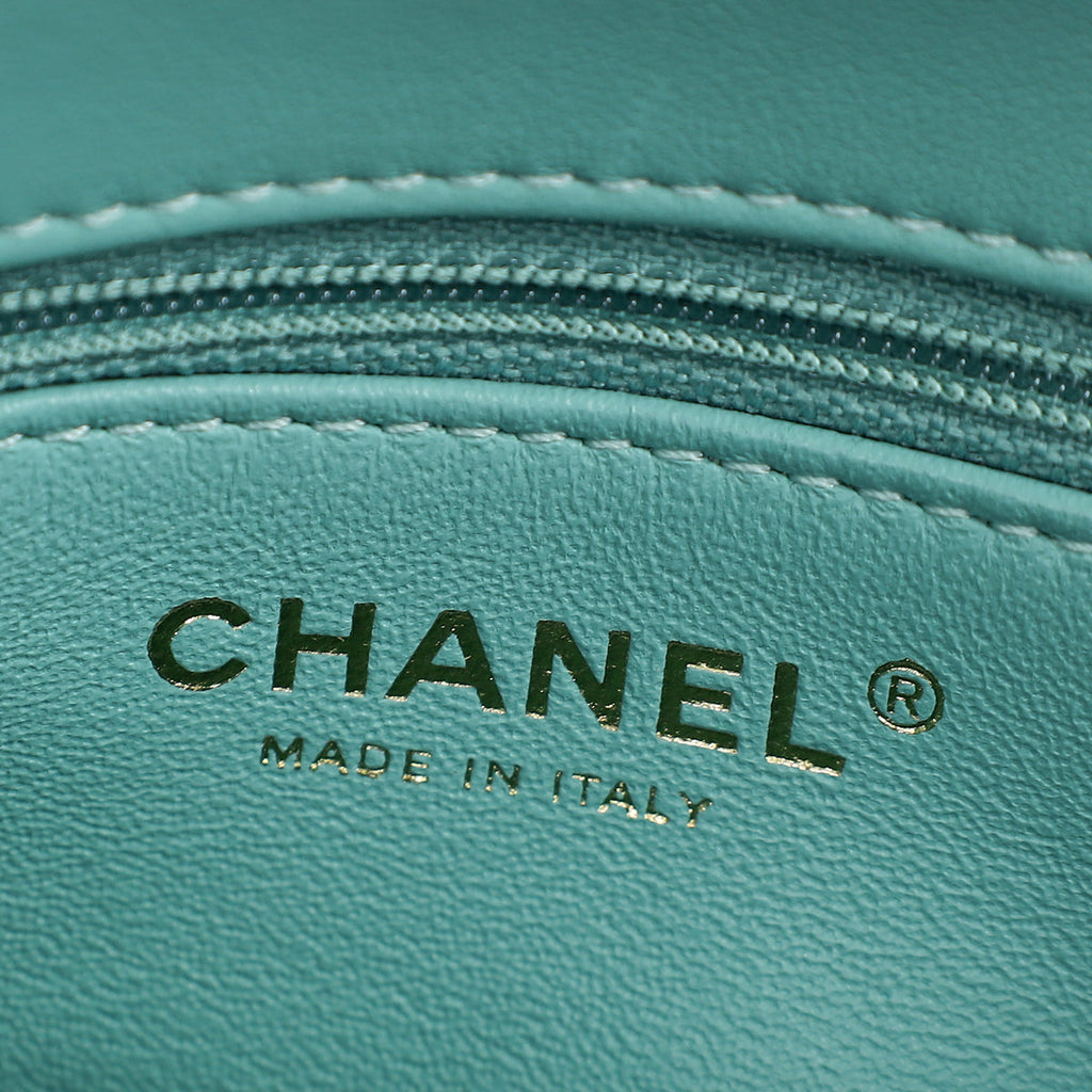 Chanel Light Teal Trendy Flap Bag
