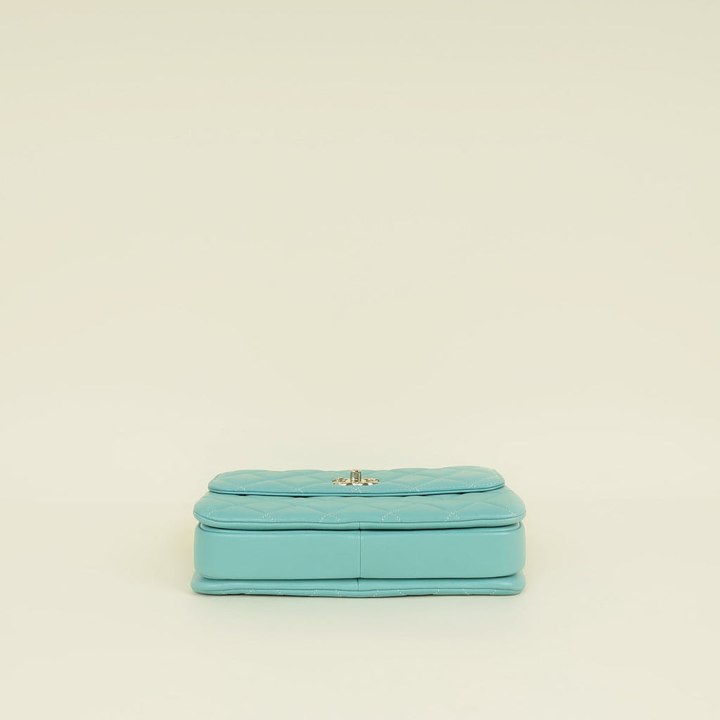 Chanel Light Teal Trendy Flap Bag