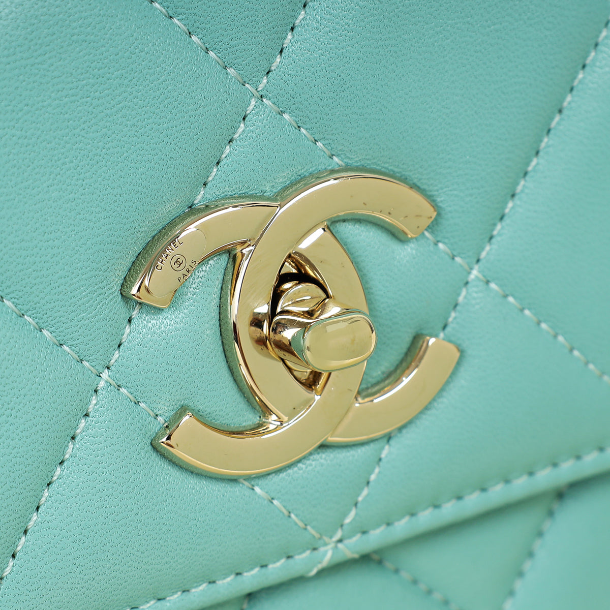 Chanel Light Teal Trendy Flap Bag