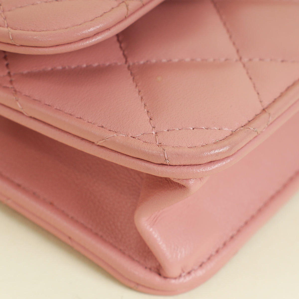 Chanel Light Dusty Pink CC Flower Top Handle Phone Chain Bag