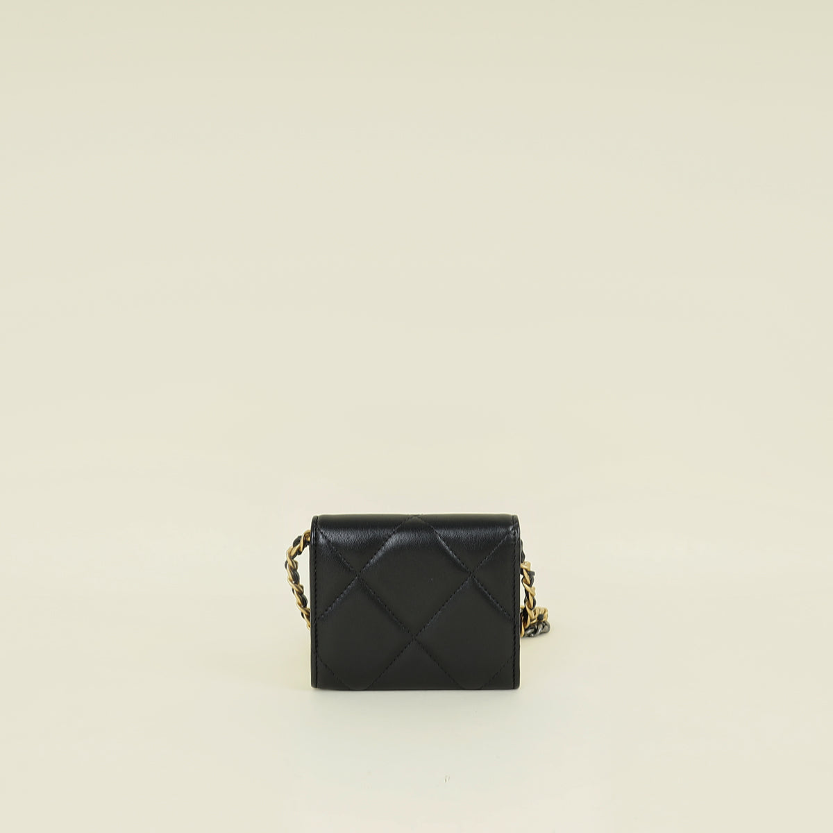 Chanel Black 19 Card Wallet on Chain
