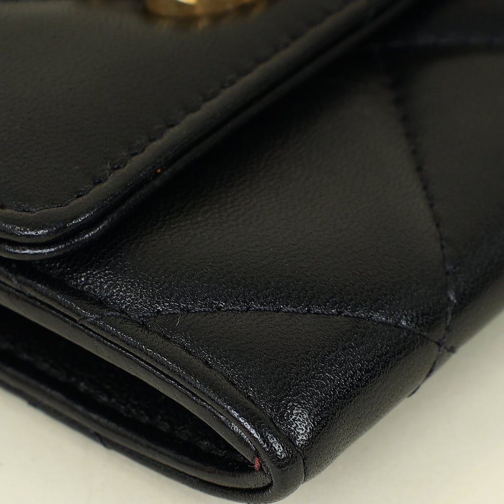 Chanel Black 19 Card Wallet on Chain