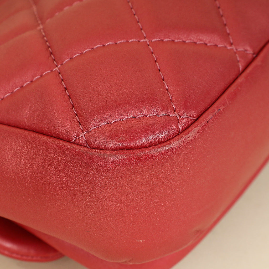 Chanel Dark Pink CC Top Handle Flap Mini Bag