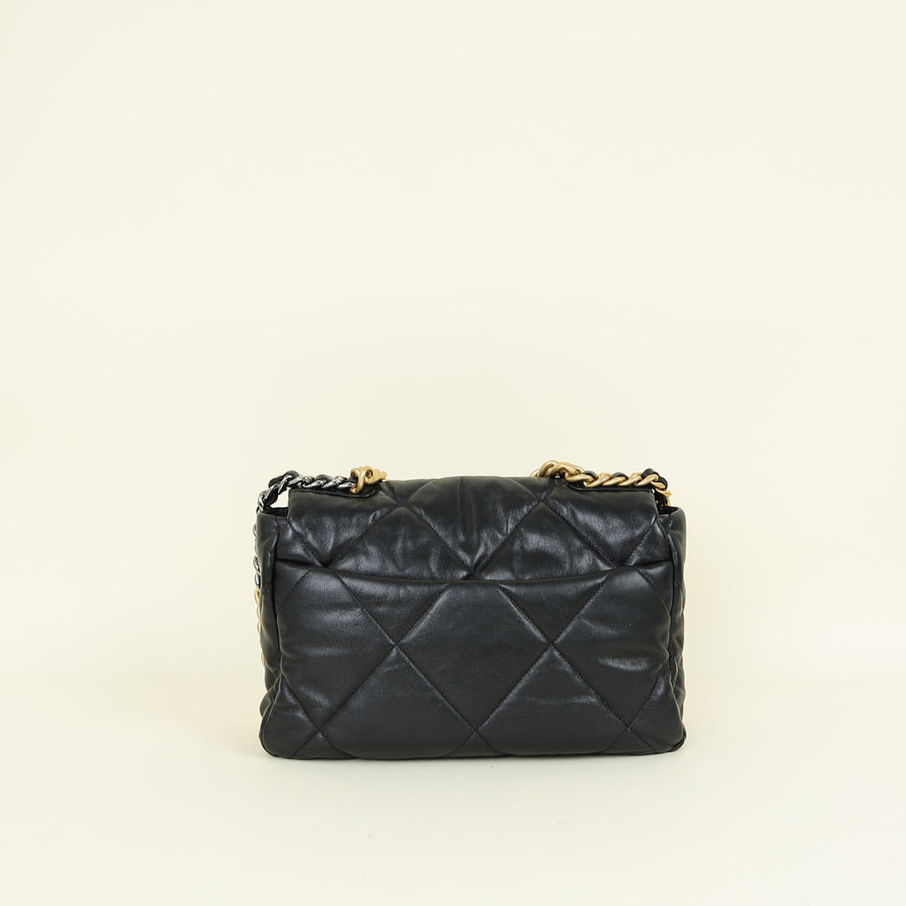 Chanel Black 19 Flap Large Shoulder Bag