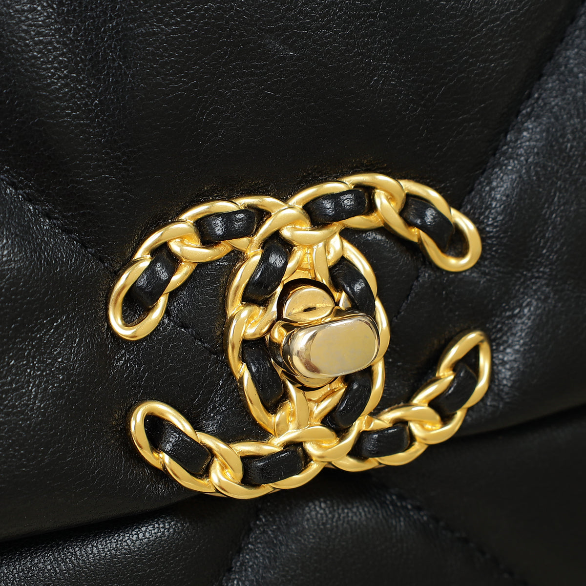 Chanel Black 19 Flap Large Shoulder Bag