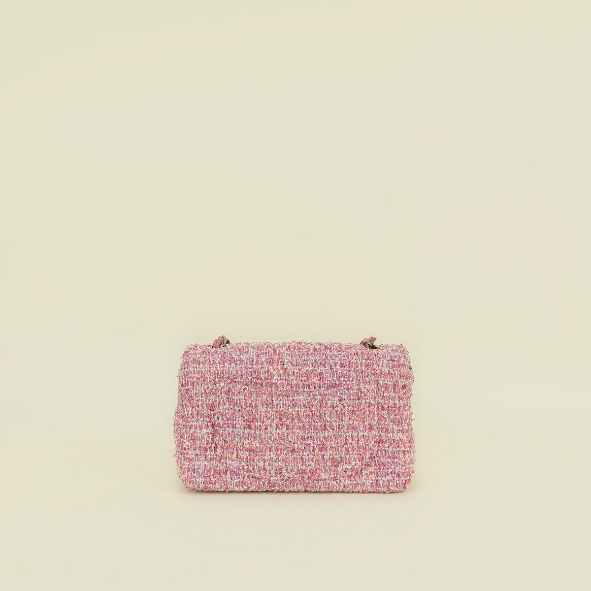 Chanel Pink CC Classic Tweed Mini Flap Bag