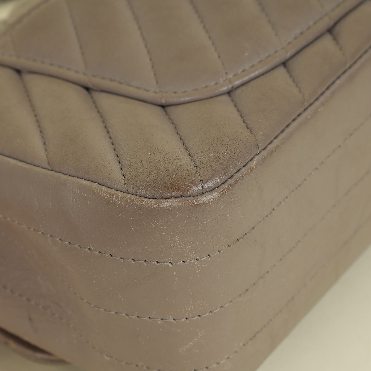 Chanel Etoupe CC Classic Chevron Mini Flap Bag