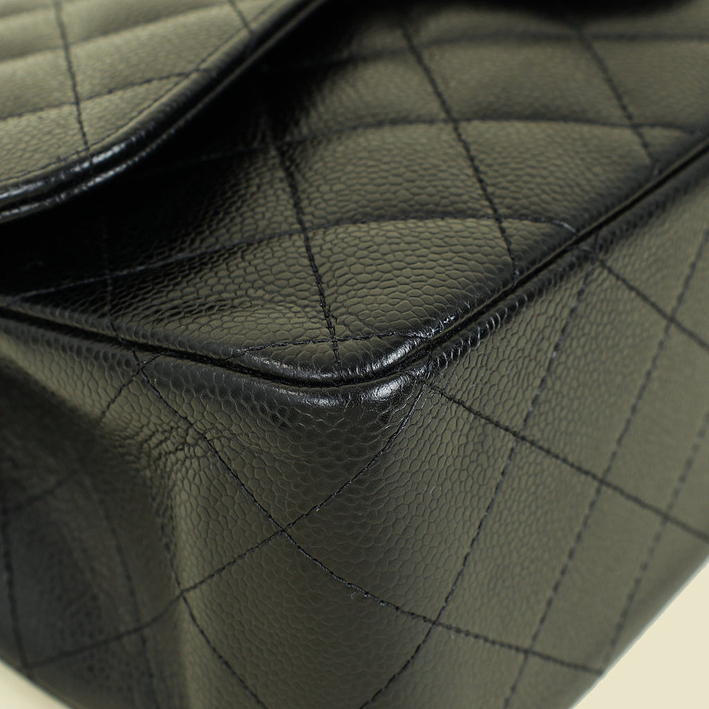 Chanel Black CC Classic Double Flap Jumbo Bag