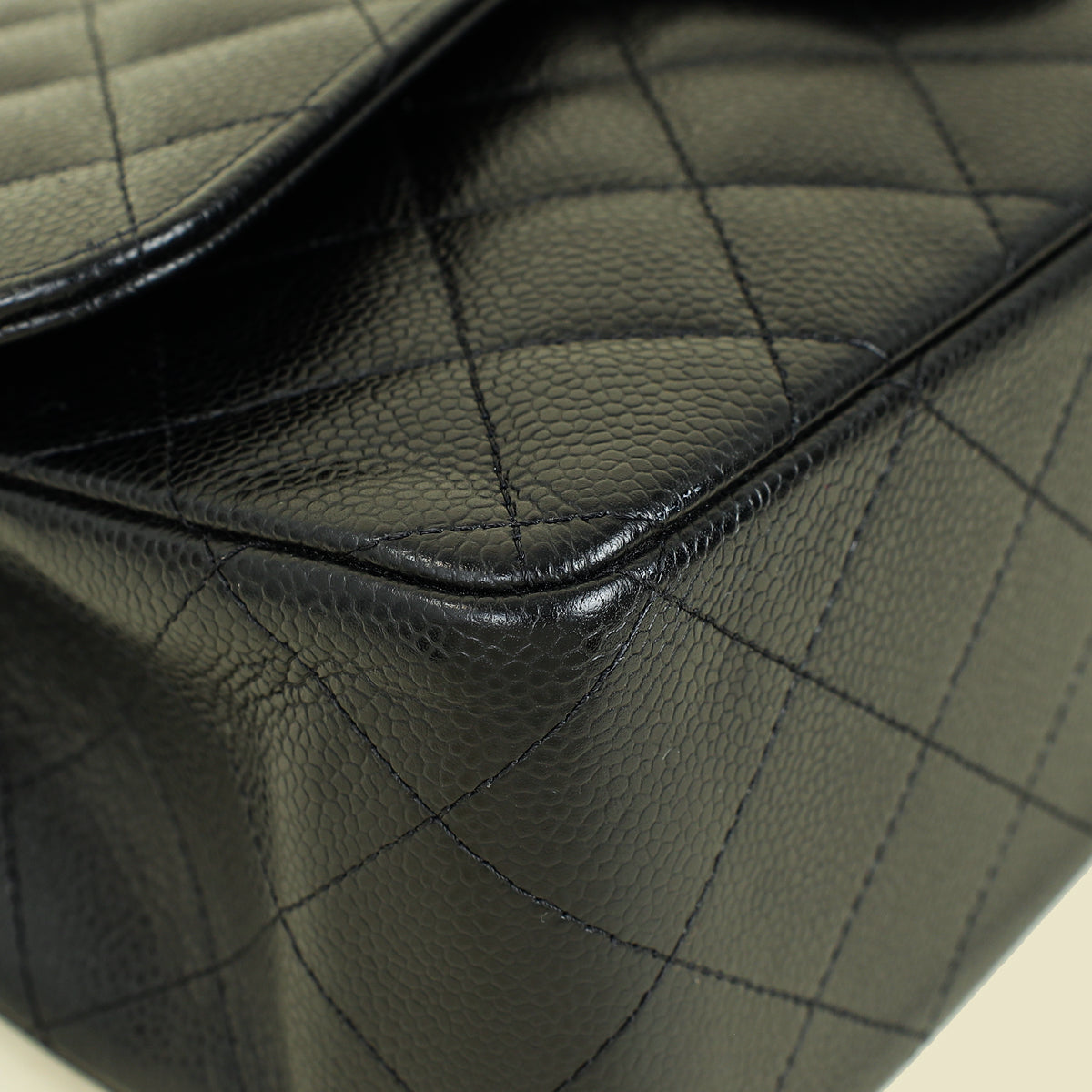Chanel Black CC Classic Double Flap Jumbo Bag