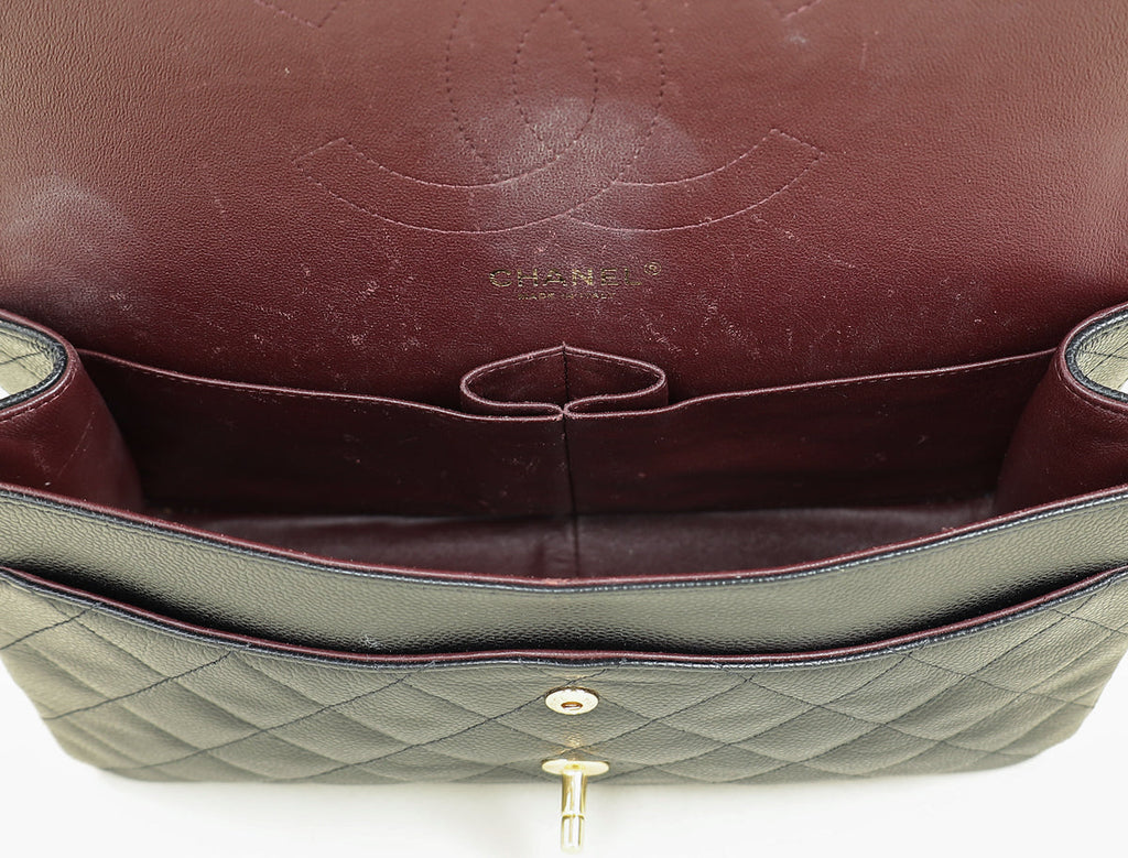 Chanel Black CC Classic Double Flap Jumbo Bag