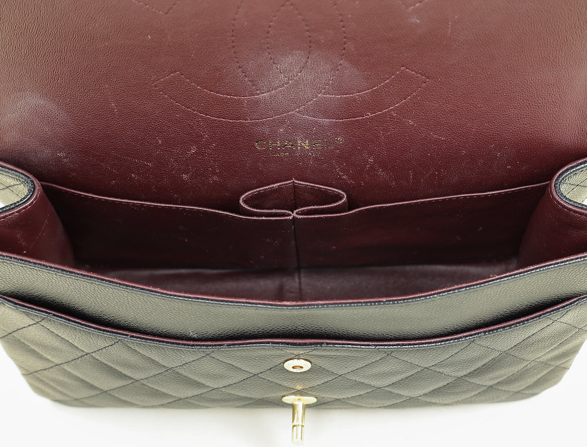 Chanel Black CC Classic Double Flap Jumbo Bag