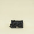 Chanel Black Chained Le Boy Flap Medium Shoulder Bag