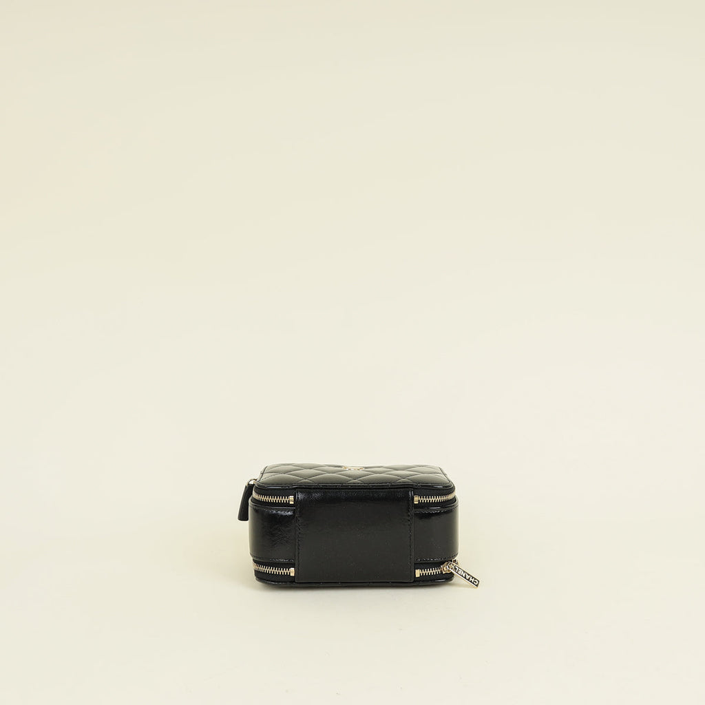 Chanel Black CC Top Handle Vanity Case Bag