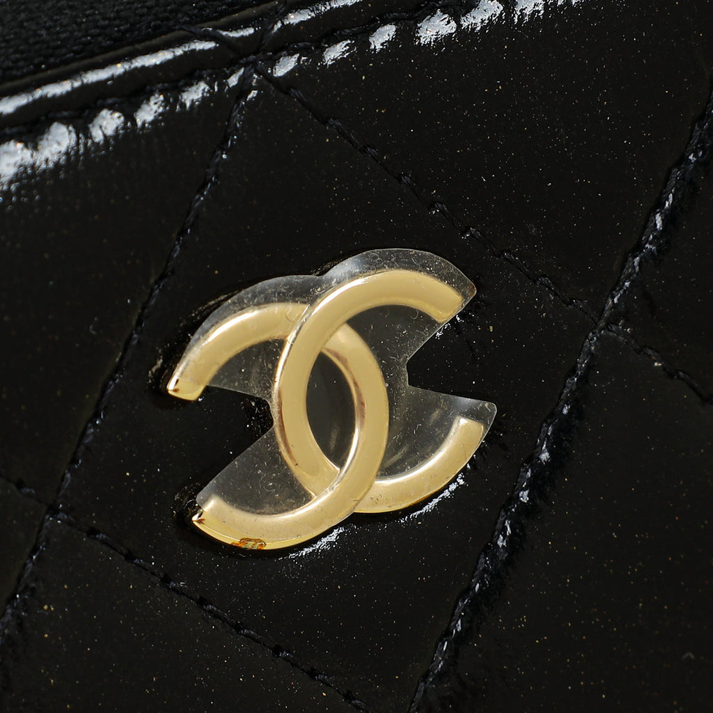Chanel Black CC Top Handle Vanity Case Bag