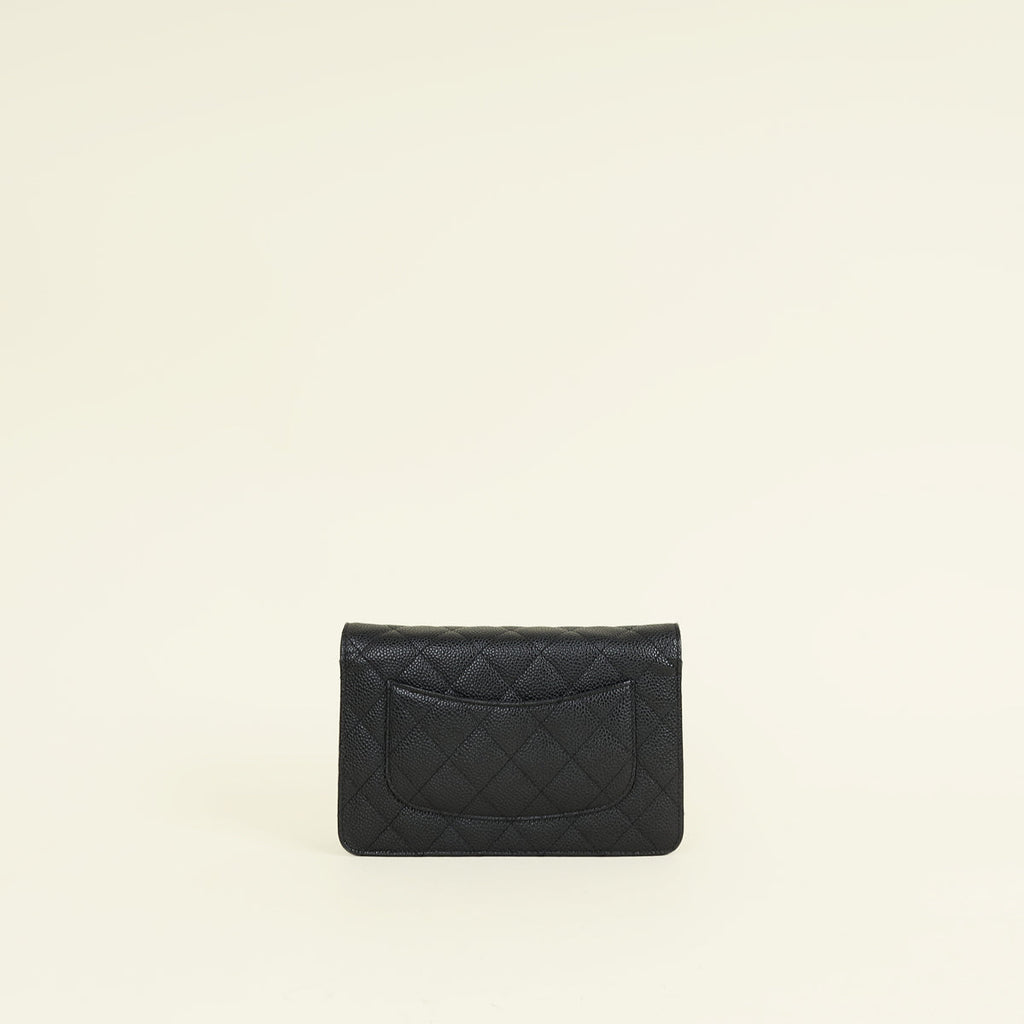 Chanel Black CC Classic Wallet on Chain