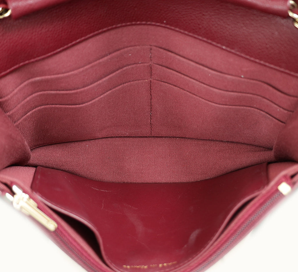 Chanel Burgundy Classic Wallet on Chain