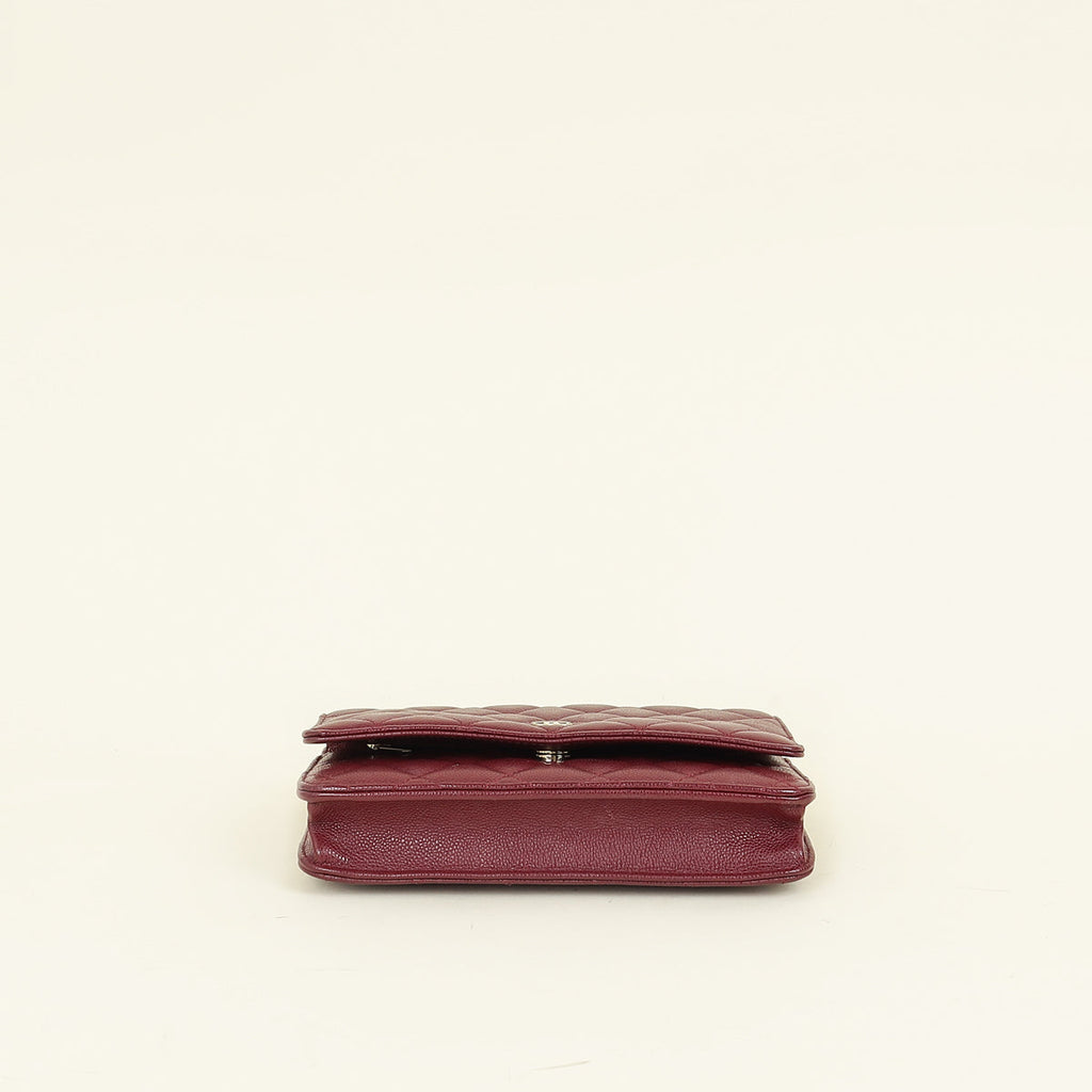 Chanel Burgundy Classic Wallet on Chain