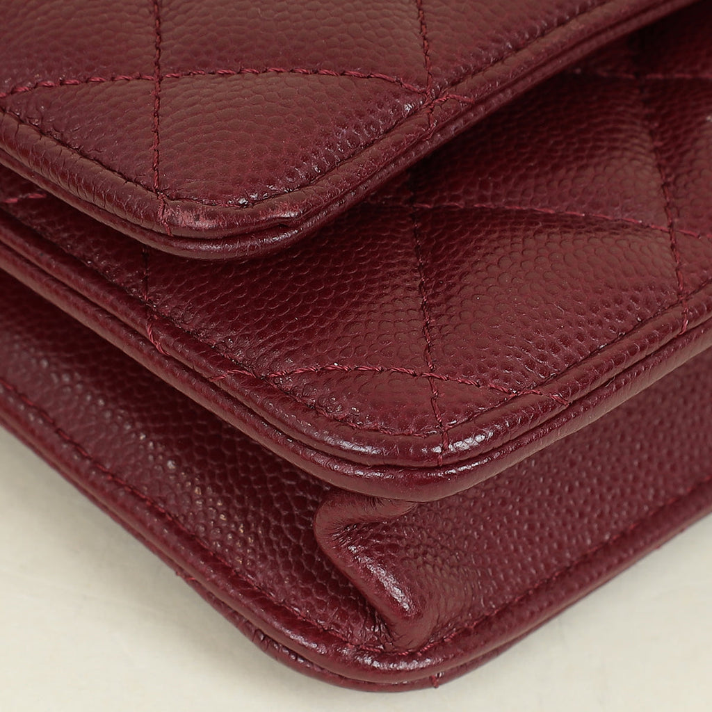 Chanel Burgundy Classic Wallet on Chain