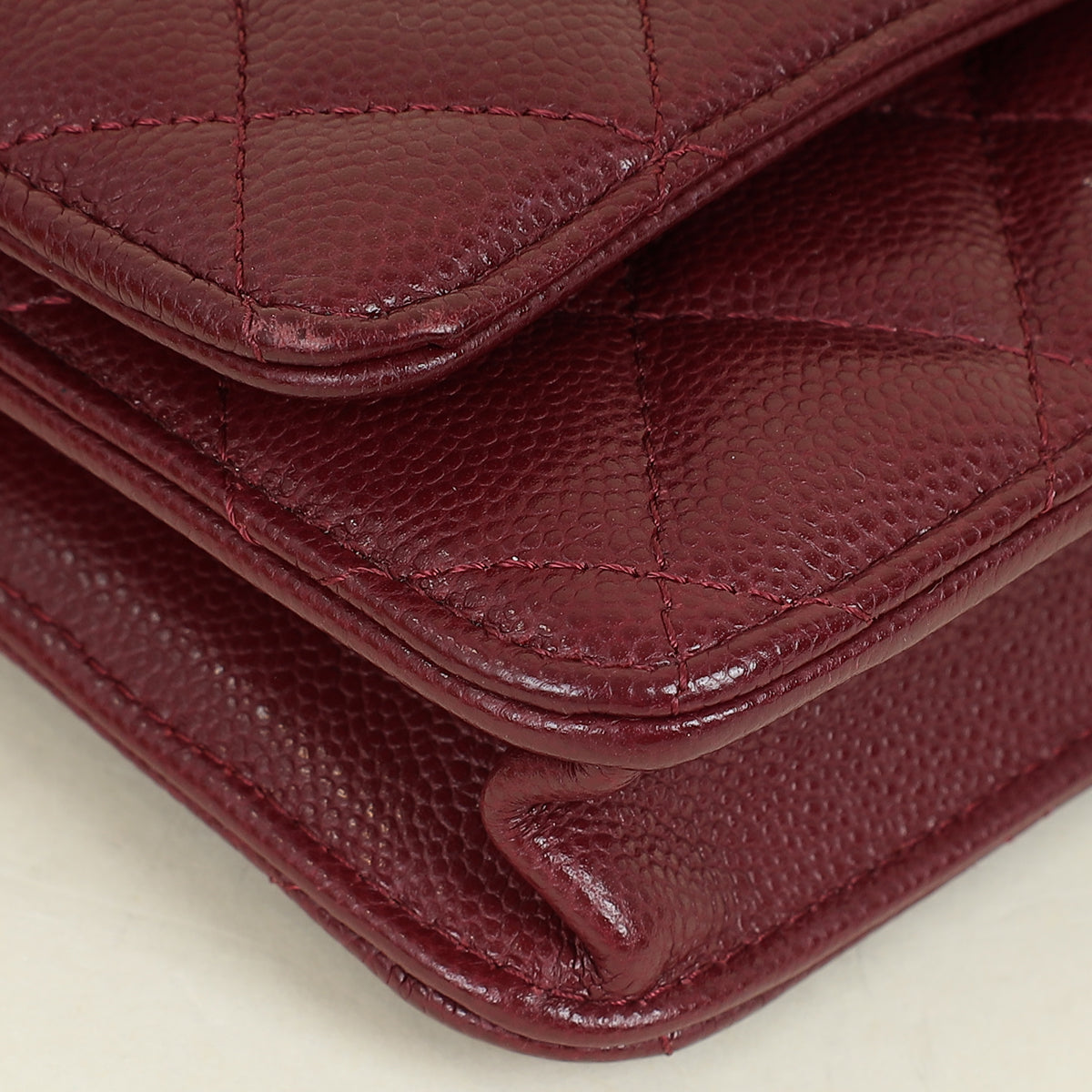 Chanel Burgundy Classic Wallet on Chain