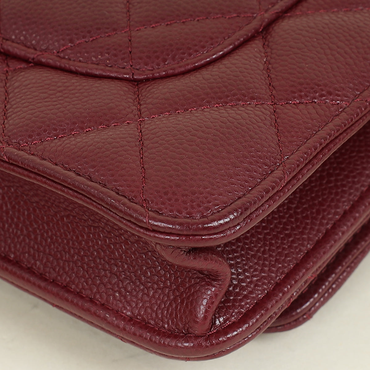 Chanel Burgundy Classic Wallet on Chain