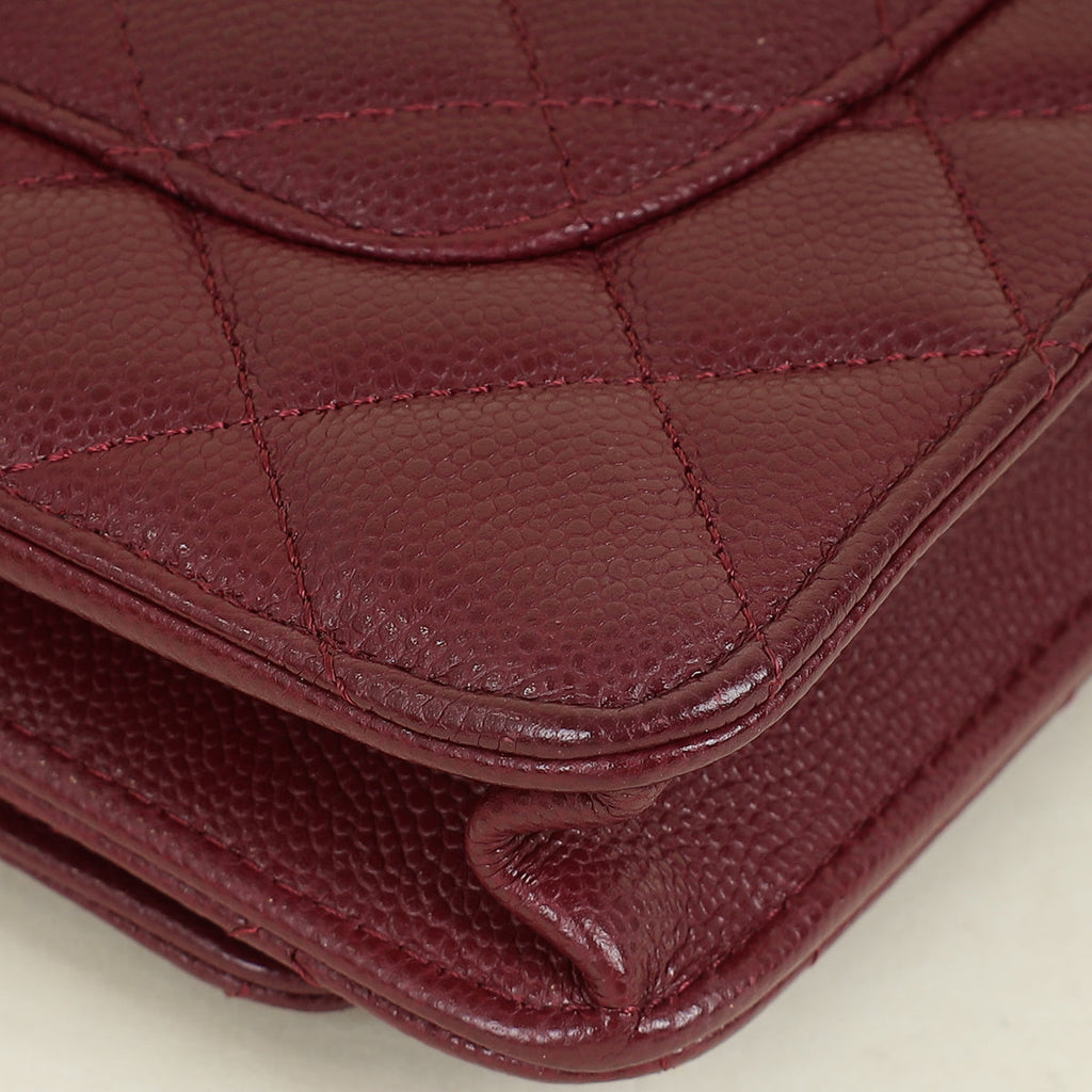 Chanel Burgundy Classic Wallet on Chain