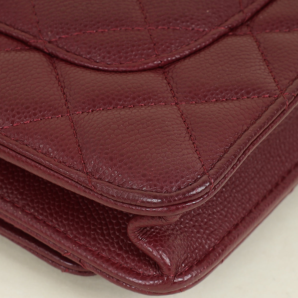 Chanel Burgundy Classic Wallet on Chain