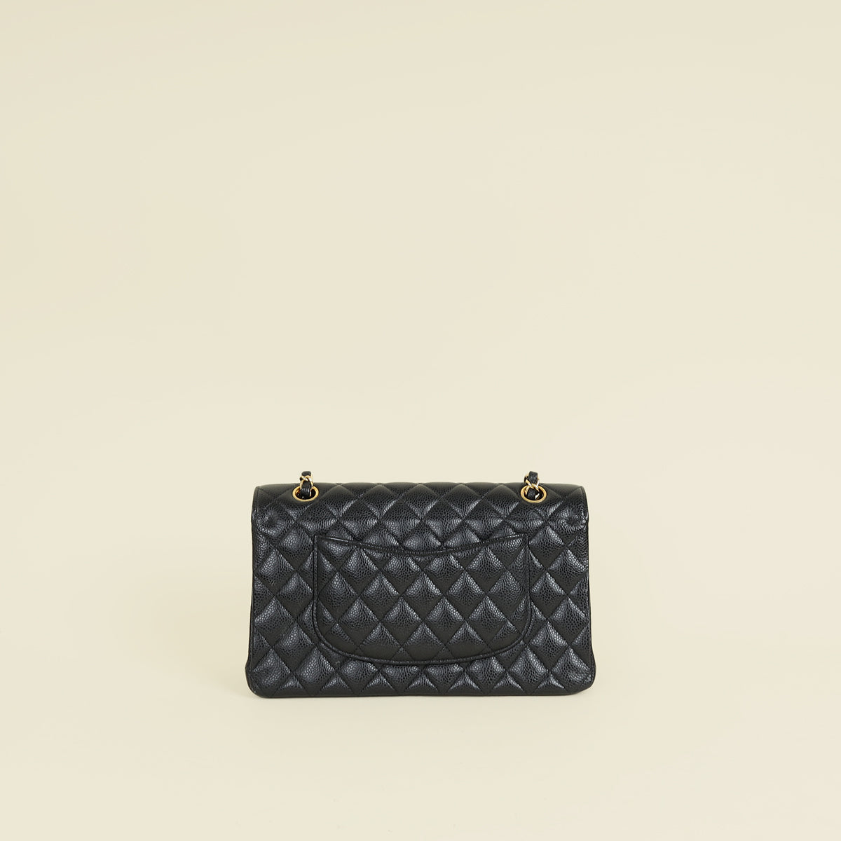 Chanel Black CC Classic Double Flap Medium Bag