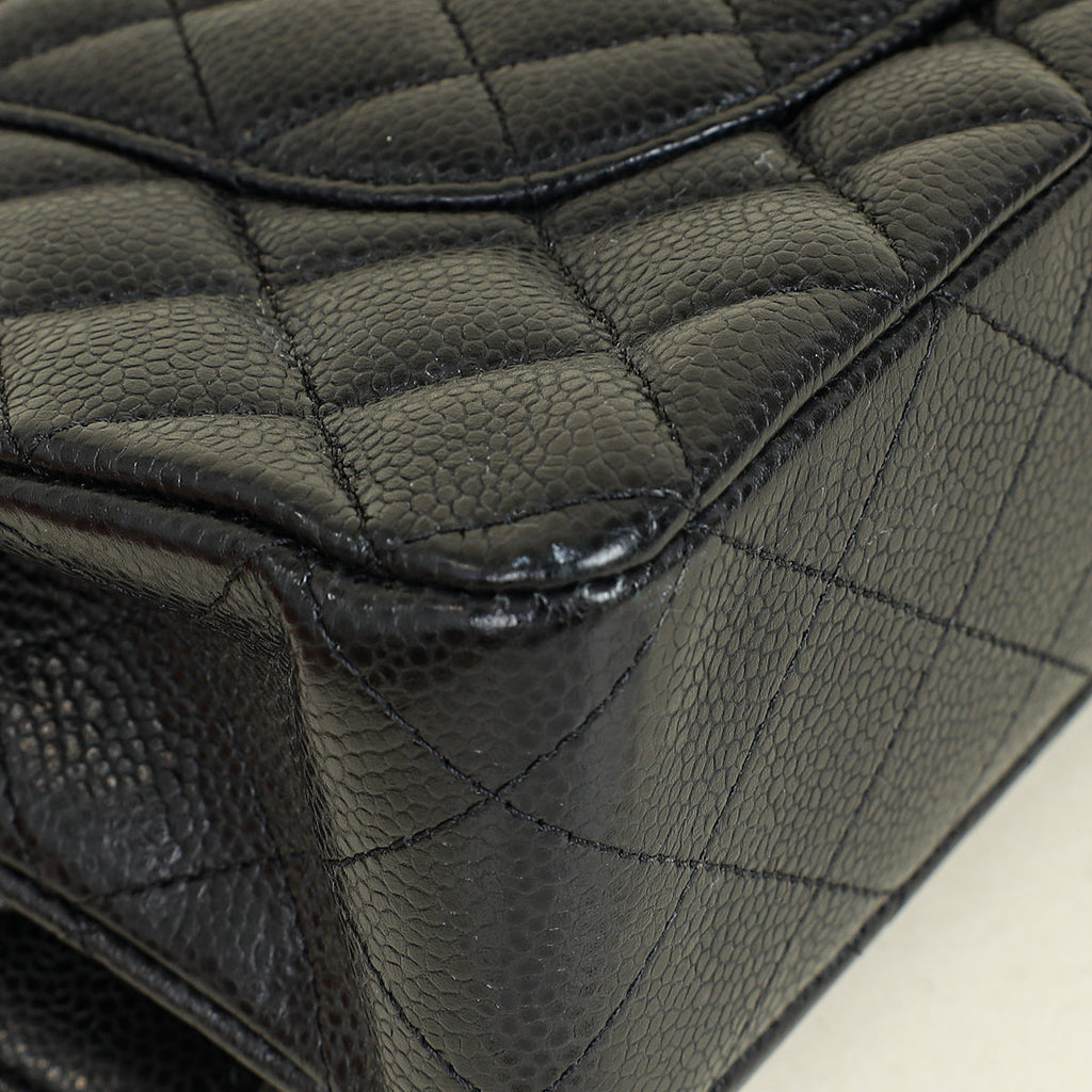 Chanel Black CC Classic Double Flap Medium Bag