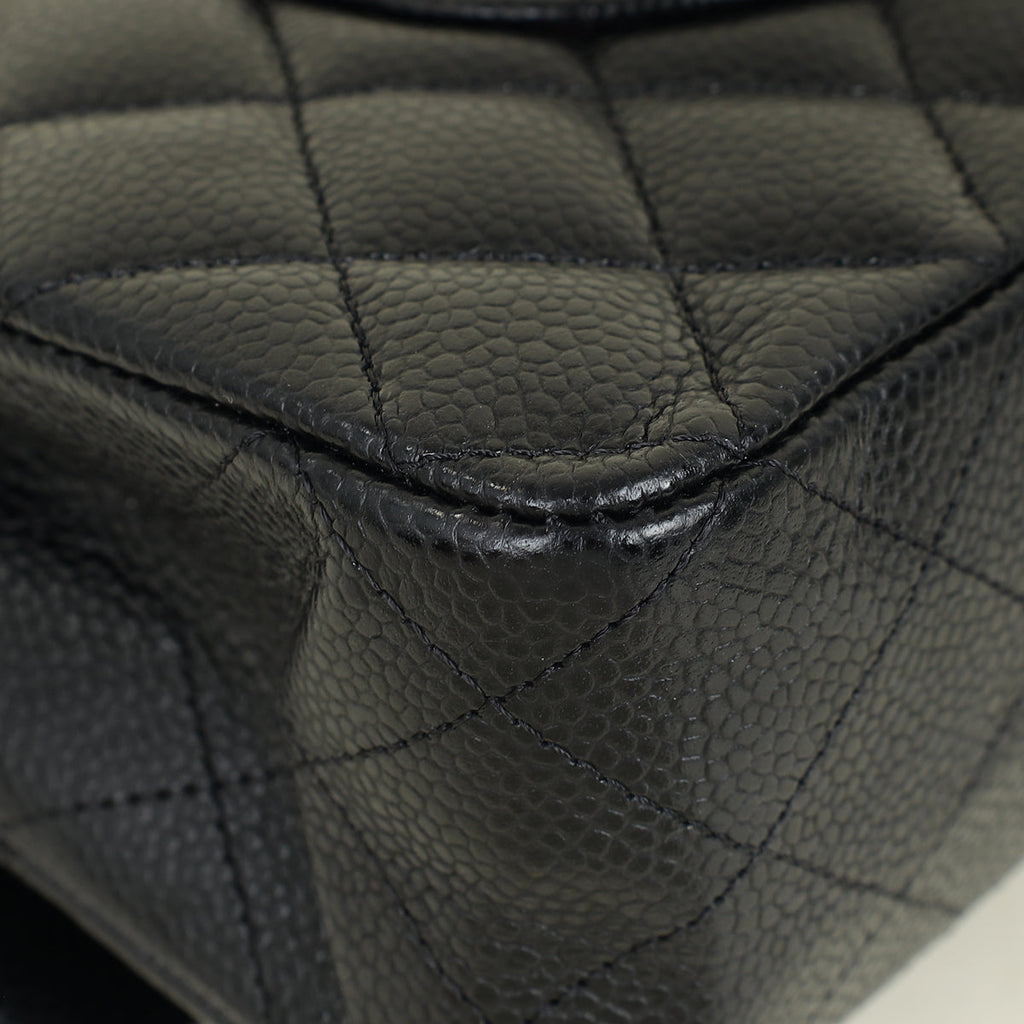 Chanel Black Classic Double Flap Medium Bag