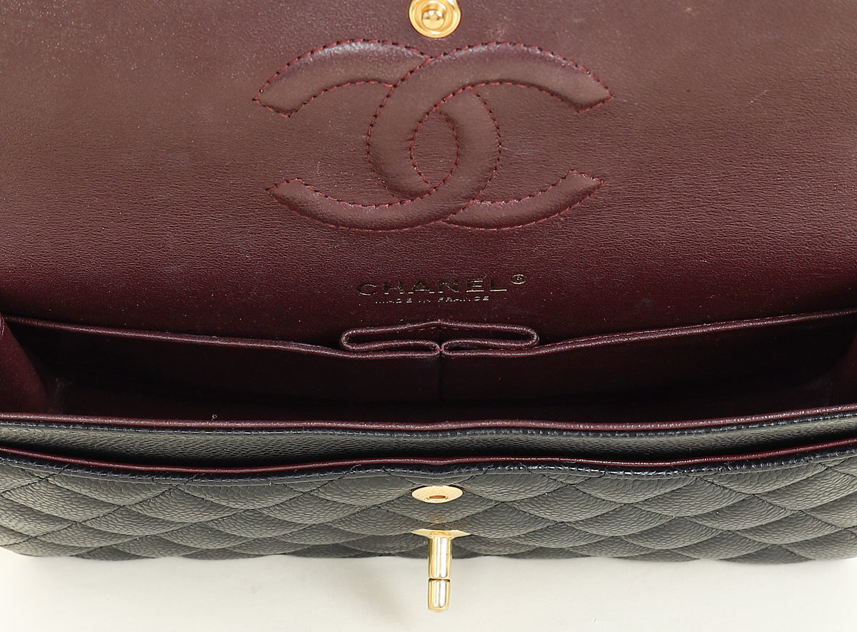 Chanel Black Classic Double Flap Medium Bag