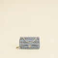Chanel Blue Multicolor CC Classic 11.12 Tweed Double Flap Medium Bag