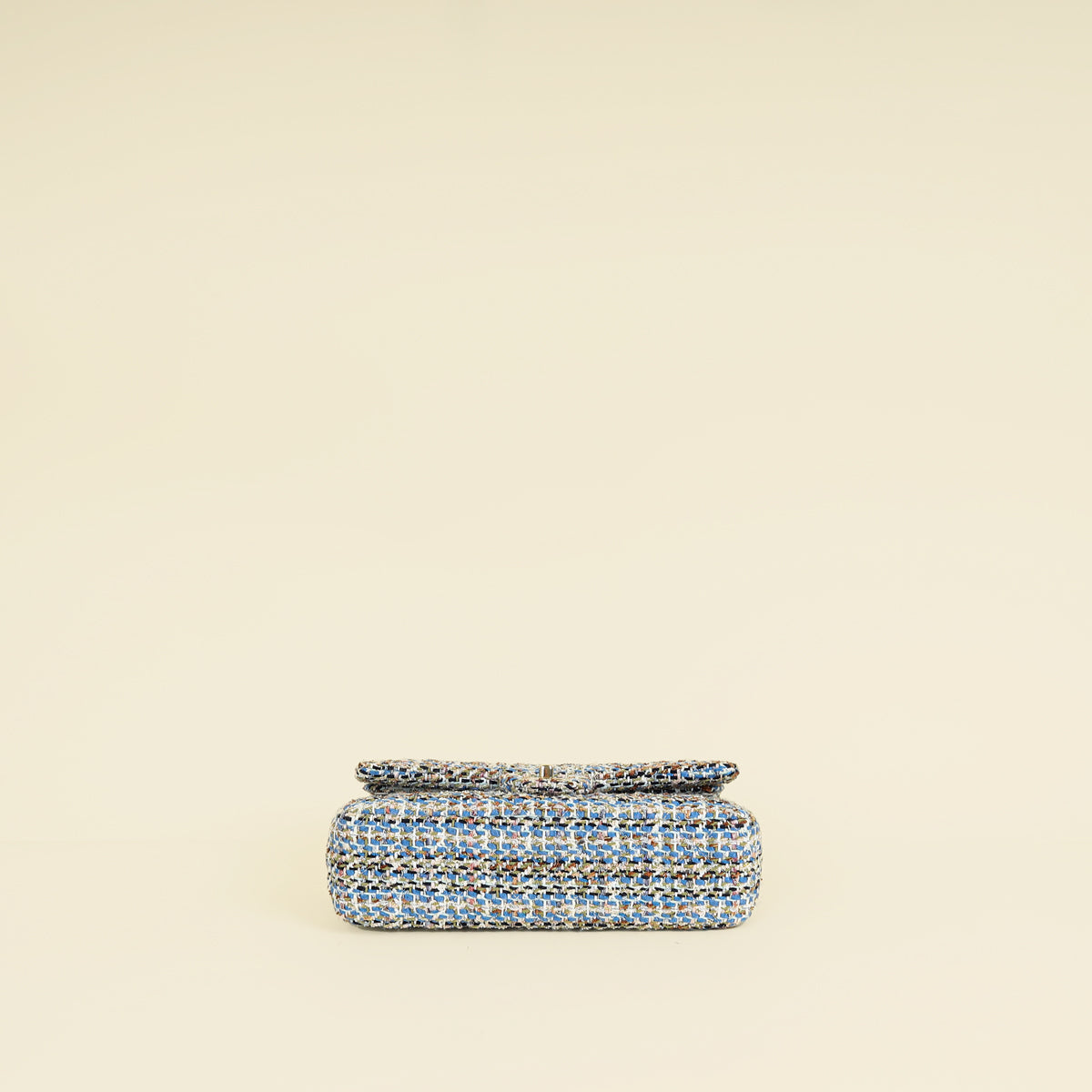 Chanel Blue Multicolor CC Classic 11.12 Tweed Double Flap Medium Bag
