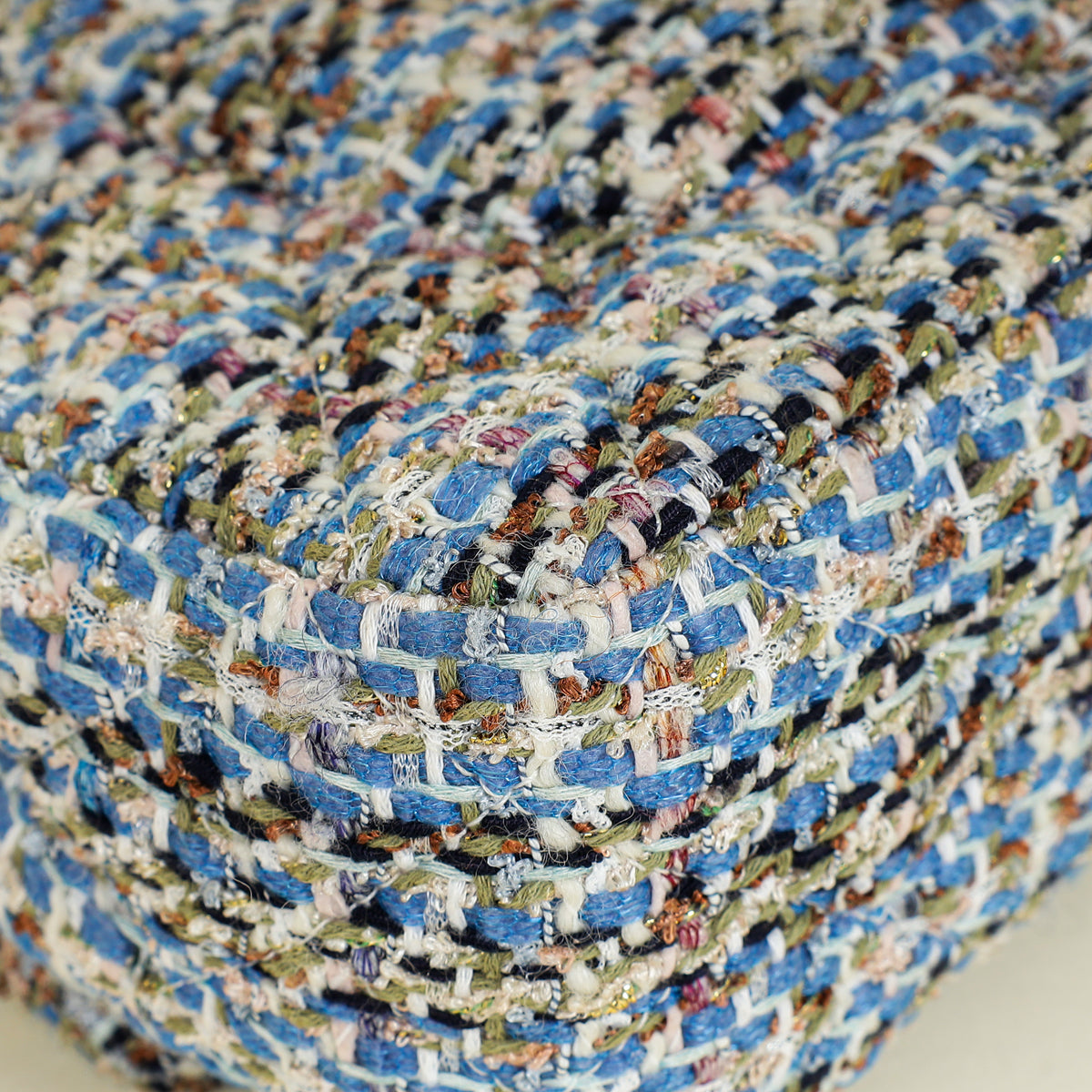 Chanel Blue Multicolor CC Classic 11.12 Tweed Double Flap Medium Bag