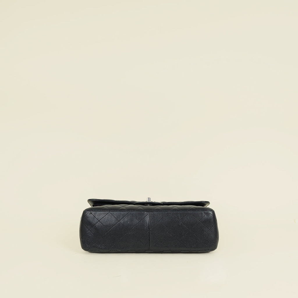 Chanel Black Classic Double Flap Jumbo Bag