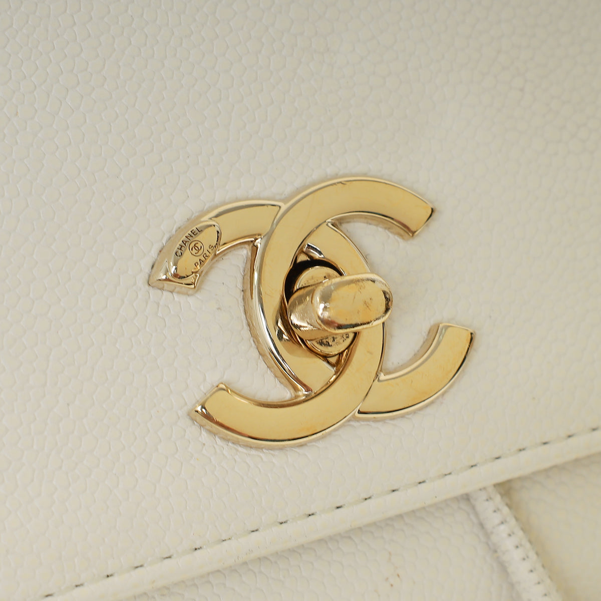 Chanel White CC Business Affinity Backpack Bag