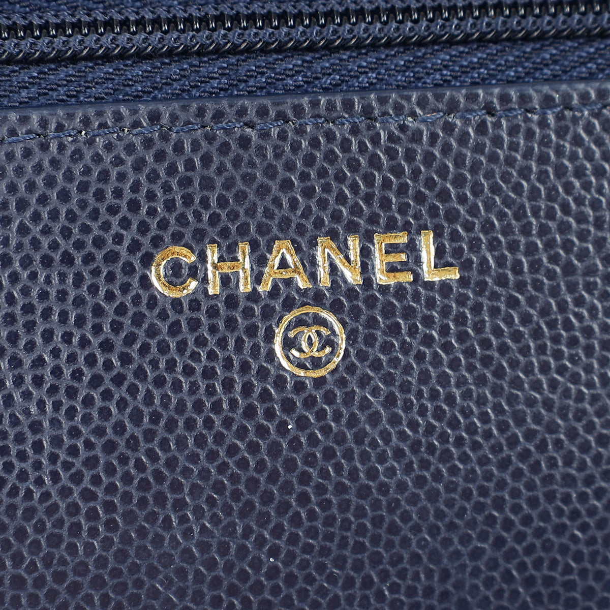 Chanel Indigo Blue CC Classic Wallet On Chain