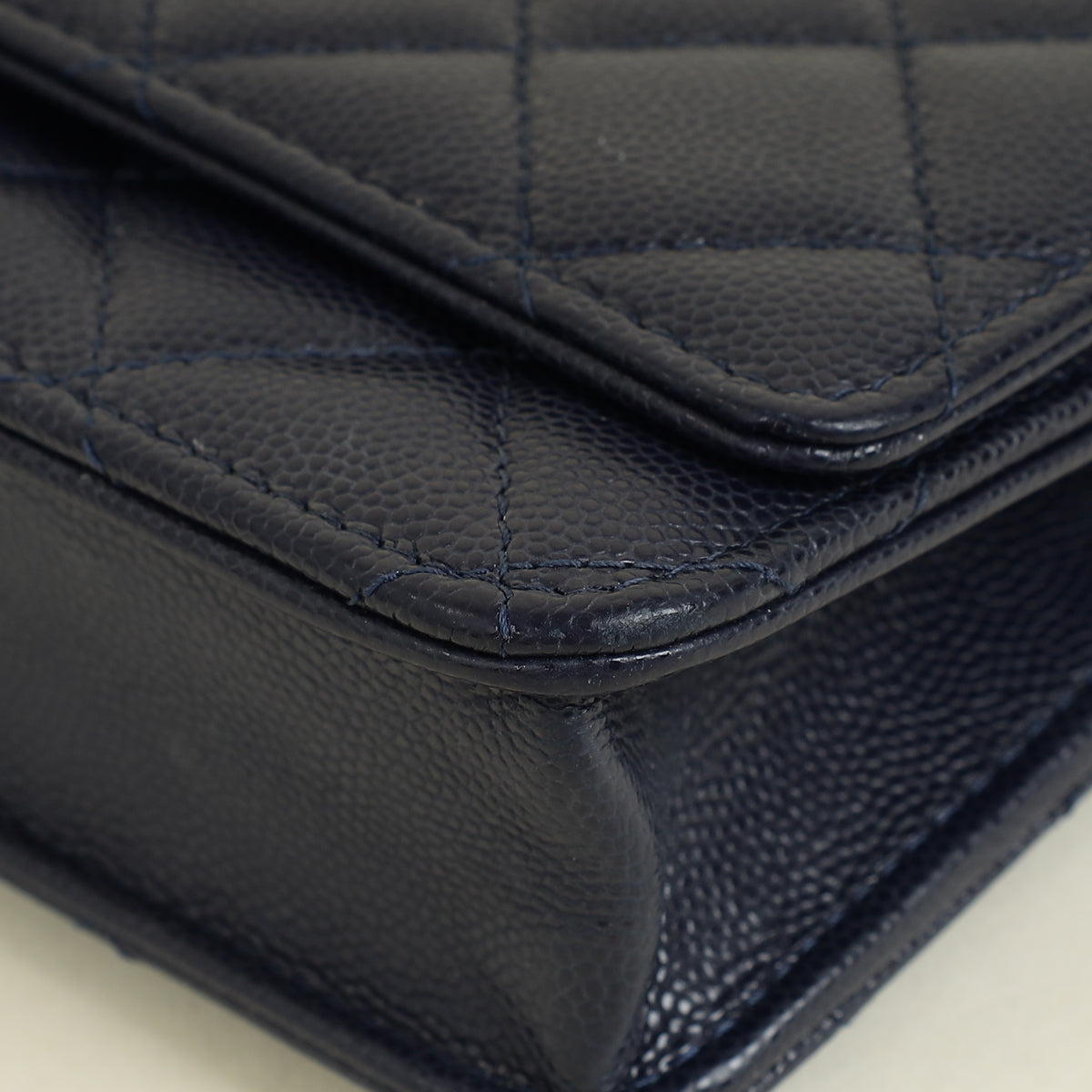 Chanel Indigo Blue CC Classic Wallet On Chain