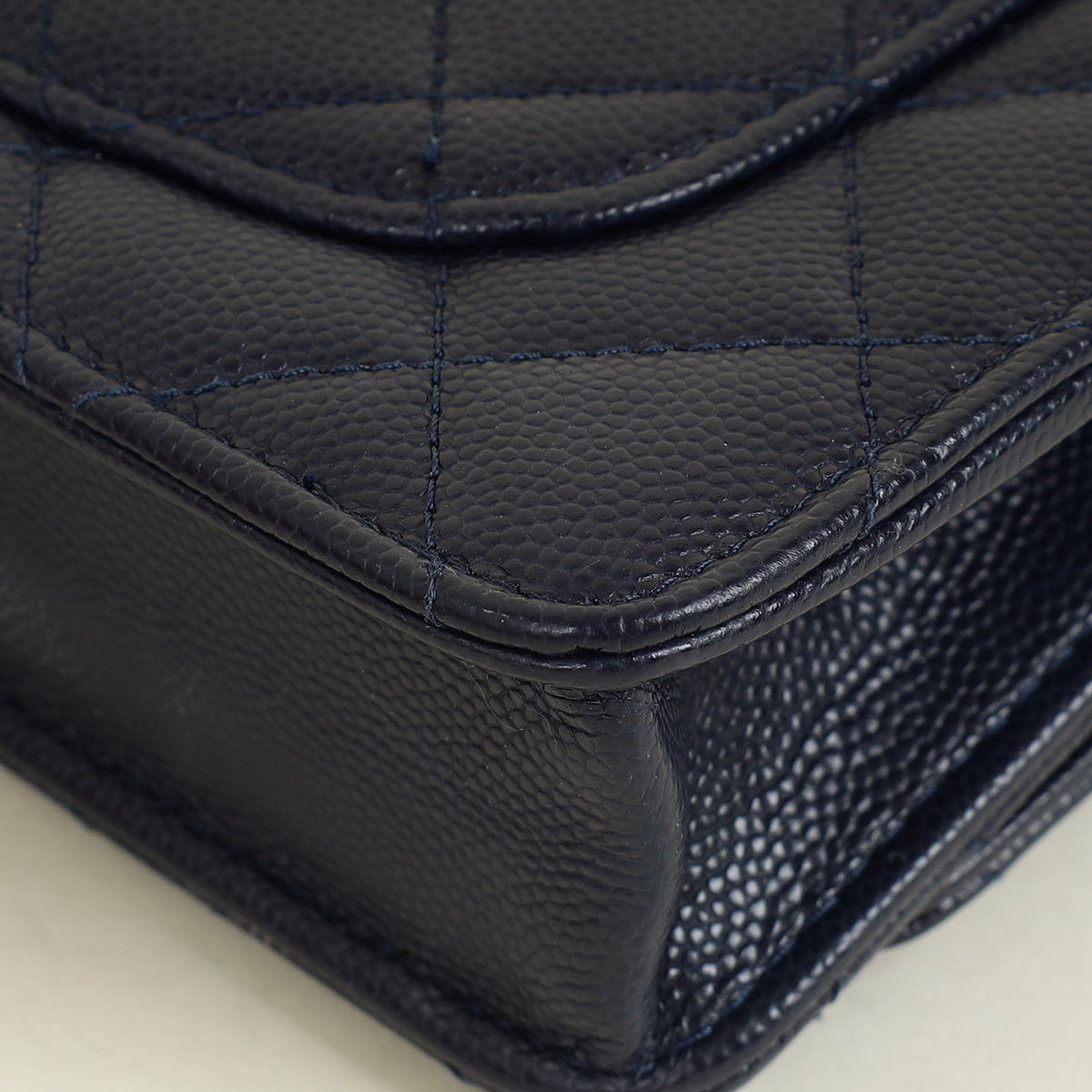 Chanel Indigo Blue CC Classic Wallet On Chain
