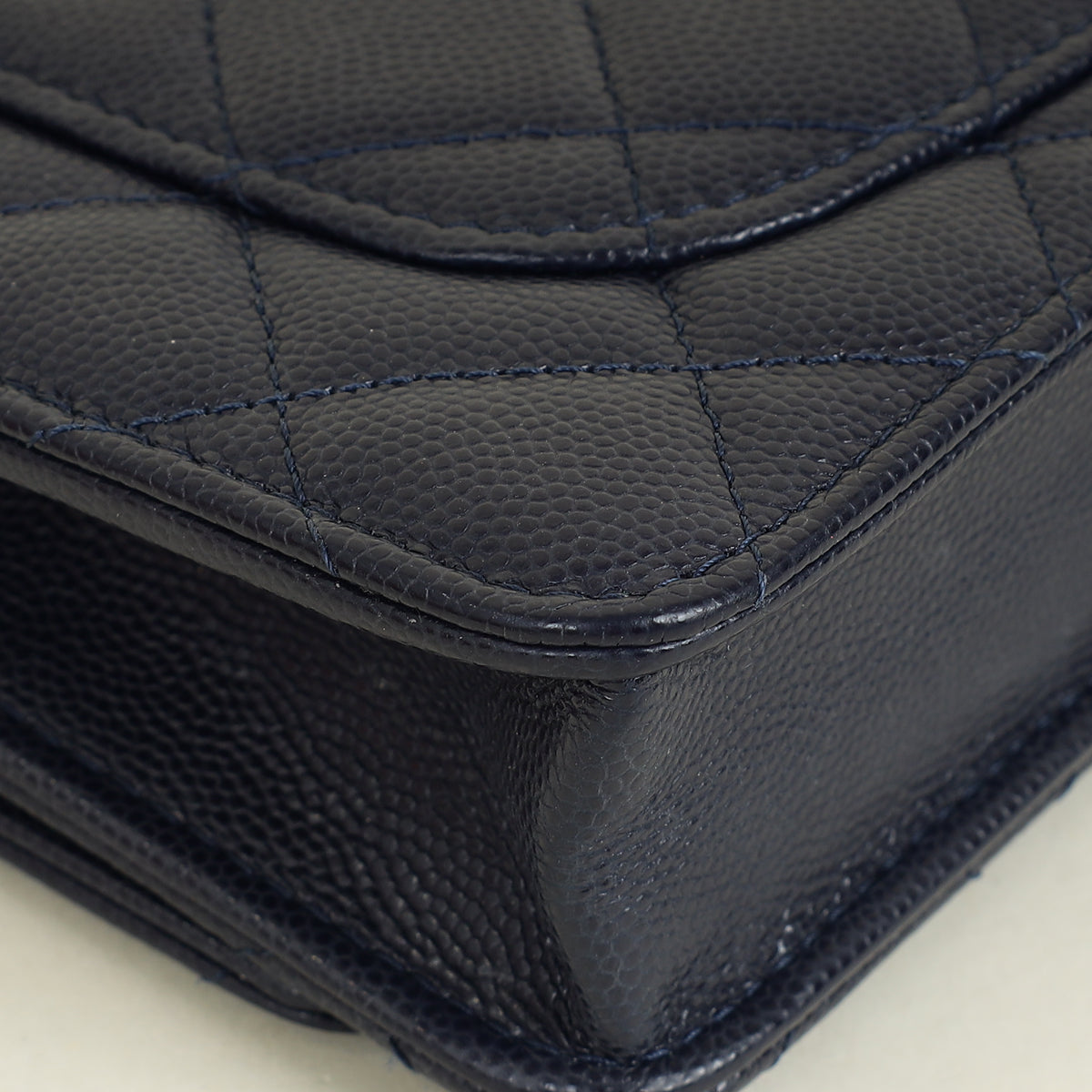 Chanel Indigo Blue CC Classic Wallet On Chain