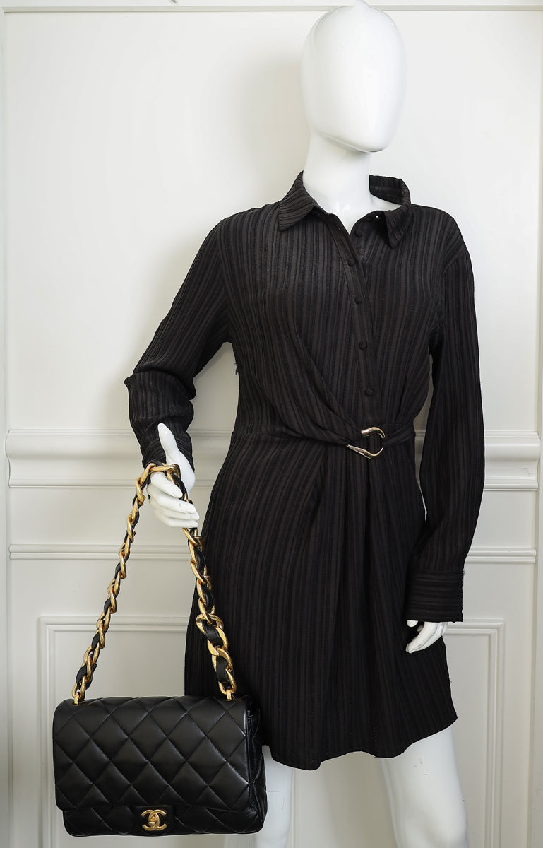Chanel Black Funky Town Large Flap Bag