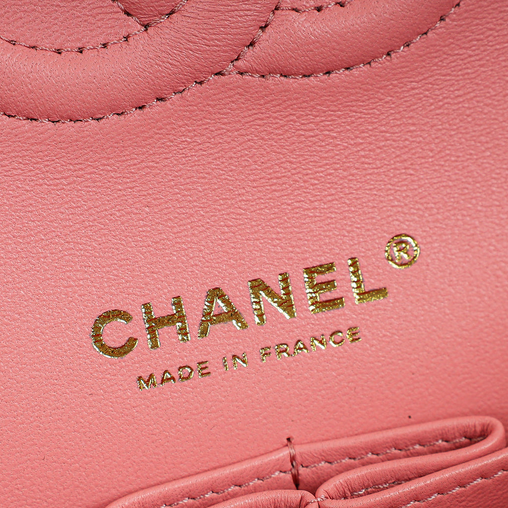 Chanel Pink Classic Double Flap Medium Bag