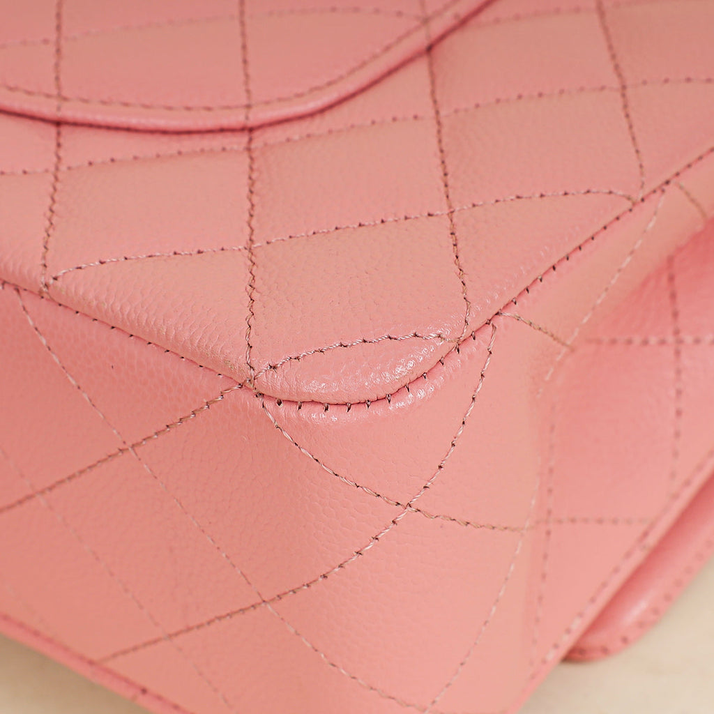 Chanel Pink Classic Double Flap Medium Bag