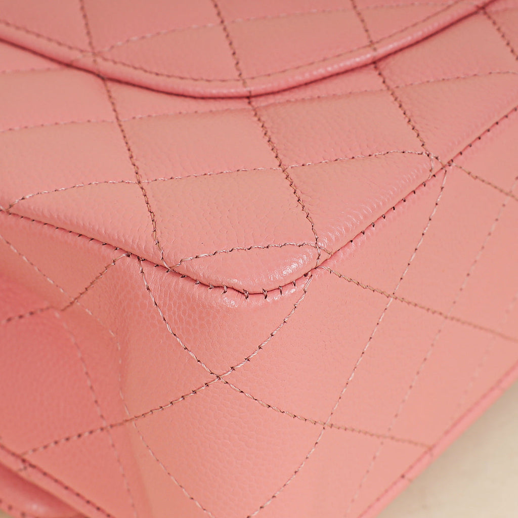 Chanel Pink Classic Double Flap Medium Bag