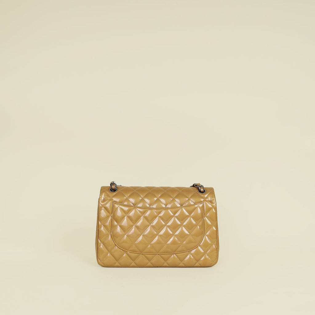 Chanel Camel Classic Double Flap Jumbo Bag