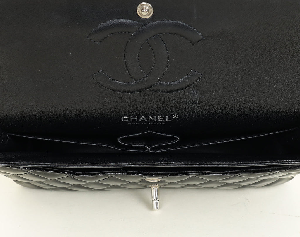 Chanel Black Classic Double Flap Medium Bag
