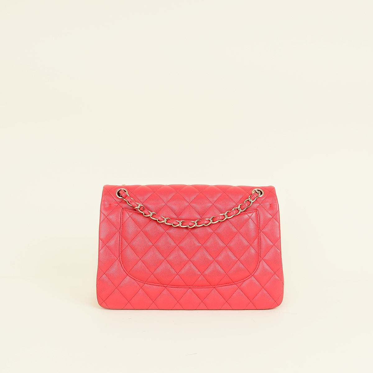 Chanel Red Classic Double Flap Jumbo Bag